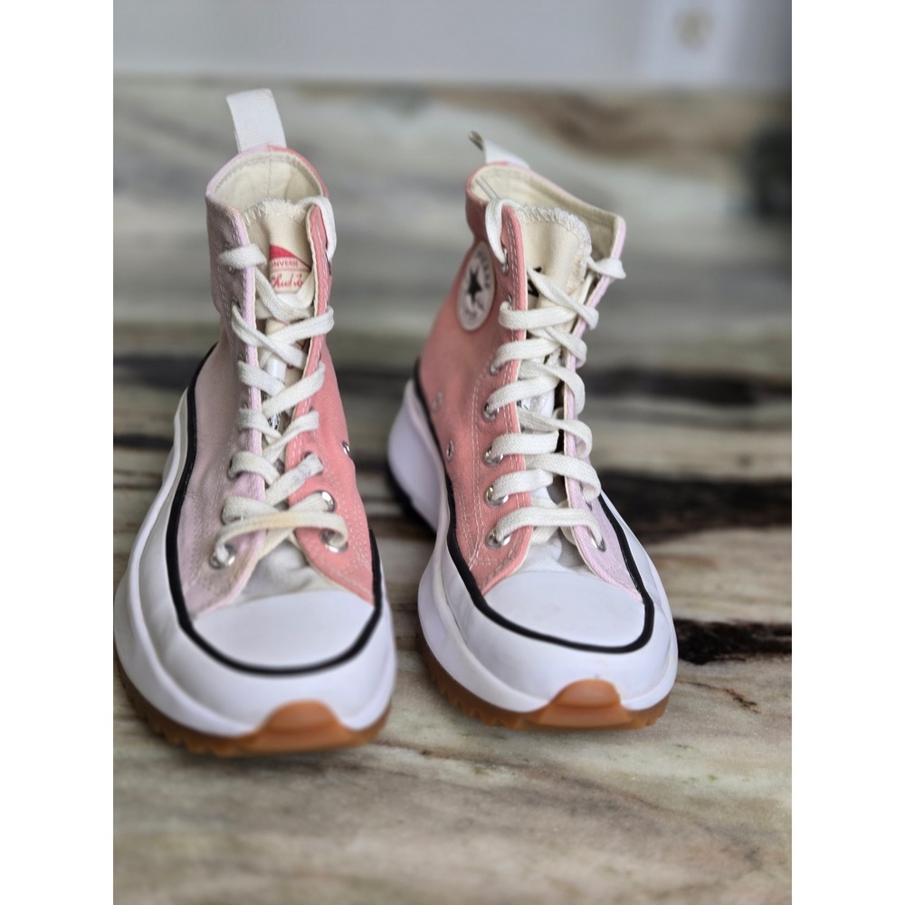 Converse Run Star Hike High Top Pink White Colorblock Platform Sneakers Lugged - Picture 4 of 13